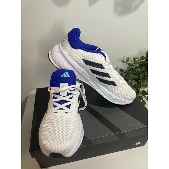 Adidas Response Running Shoes Mens Size 11.5 White & Blue Lightweight - Picture 1 of 16